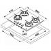 Piano Cottura FHCR6044GHEXAC a Gas 4 Fuochi Gas Colore Inox - Foto miniatura 2
