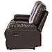 Divano Reclinabile A 3 Posti In Pelle Sintetica Marrone Bergen - Foto miniatura 19