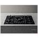 Piano Cottura PRF0147740A a Gas con Cappa 5 Zone Cottura Integrata 88 cm Colore Nero - Foto miniatura 1