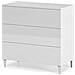 Cassettiera Con 3 Cassetti 80x40xh80cm Bianco Comodino Casa Camera Letto 007833b - Foto miniatura 1