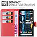 Custodia Compatibile Con Google Pixel 2 Xl In Rosso Carminio - Coperchio Protettiva Con Chiusura Magnetica, Funzione Stand E Tasca Per Le Carte - Foto miniatura 3