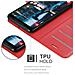 Custodia Compatibile Con Google Pixel 2 Xl In Rosso Carminio - Coperchio Protettiva Con Chiusura Magnetica, Funzione Stand E Tasca Per Le Carte - Foto miniatura 5