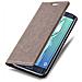 Custodia Compatibile Con Samsung Galaxy S6 Edge In Bruno Caffè - Coperchio Protettiva Con Chiusura Magnetica, Funzione Stand E Tasca Per Le Carte - Foto miniatura 7