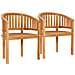 Set Salotto da Giardino 4 pz Design Curvo in Massello di Teak - Foto miniatura 4