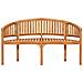 Set Salotto da Giardino 4 pz Design Curvo in Massello di Teak - Foto miniatura 5