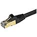Cavo di Rete Ethernet Cat6a - Cavo Schermato STP da 1m - Cavo RJ45 Antigroviglio - Nero - Foto miniatura 3