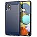 Custodia Compatibile Con Samsung Galaxy A51 4g / M40s In Brushed Blu - Coperchio Protettivo In Silicone Tpu Flessibile In Look Acciaio Inossidabile-fibra Di Carbonio - Foto miniatura 1
