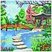 Quadro Fai Da Te Con Diamanti - Giappone - 30 X 30 Cm - Foto miniatura 1