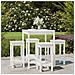 Set Bar Da Giardino 5 Pz Bianco In Legno Massello Di Pino - Foto miniatura 1