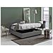 Letto Matrimoniale Isotta, Letto Contenitore Con Rivestimento In Tessuto, 100% Made In Italy, Apertura Frontale, Adatto Per Materasso Cm 160x200, Grigio - Foto miniatura 3