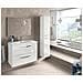 Colonna Bagno Alexandria, Mobile A Colonna Per Bagno A 2 Ante, Armadio Pensile Sospeso Con 2 Ripiani, 30x25h150 Cm, Bianco Lucido - Foto miniatura 1