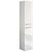 Colonna Bagno Alexandria, Mobile A Colonna Per Bagno A 2 Ante, Armadio Pensile Sospeso Con 2 Ripiani, 30x25h150 Cm, Bianco Lucido - Foto miniatura 2