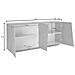 Credenza Oscar, Madia Da Cucina A 4 Ante, Buffet Da Soggiorno, 100% Made In Italy, Cm 200x43h86, Ardesia - Foto miniatura 3