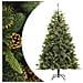 Albero Di Natale Artificiale Incernierato Con Pigne 210 Cm - Foto miniatura 1