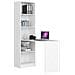 Scrivania SMART con libreria, 125x50x180 cm, Colore Bianco - Foto miniatura 1