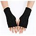 Scaldapolsi Corti In Maglia A Trecce Black - Foto miniatura 1