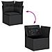Set Divani da Giardino 5 pz con Cuscini in Polyrattan Nero - Foto miniatura 3