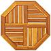 Piano Per Tavolo 50x50x2 Cm Ottagonale Legno Massello Di Acacia - Foto miniatura 1