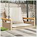 Panchina a Dondolo con Cuscini Beige 63x62x40 cm in Polyrattan - Foto miniatura 3