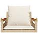 Panchina a Dondolo con Cuscini Beige 63x62x40 cm in Polyrattan - Foto miniatura 4