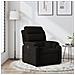 Poltrona Reclinabile Nera In Velluto - Foto miniatura 1