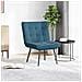 Poltrona Relax 64x74x84 Cm Blu In Velluto - Foto miniatura 3
