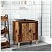 Mobile Lavabo Legno Antico 58x33x60 Cm In Legno Multistrato - Foto miniatura 3