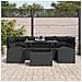 Set di 7 divani da giardino con cuscini Nero Polyrattan - Foto miniatura 3