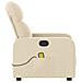 Poltrona Massaggiante Reclinabile Crema in Tessuto - Foto miniatura 8