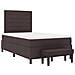 Letto con Box Spring e Materasso & Panchina Marrone Scuro 120x200 cm Tessuto - Foto miniatura 8