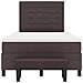 Letto con Box Spring e Materasso & Panchina Marrone Scuro 120x200 cm Tessuto - Foto miniatura 9
