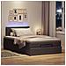 Pouf Letto con Materasso Marrone Scuro 120x200 cm in Tessuto - Foto miniatura 3