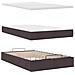 Pouf Letto con Materasso Marrone Scuro 120x200 cm in Tessuto - Foto miniatura 9
