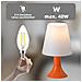 Lampada Da Tavolo Con Cavo - Set Di 2 Lampade Da Tavolo E14, Piccola Lampada Da Soggiorno, Comodino - Foto miniatura 1