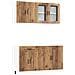 Set Mobili da Cucina 4 pz Kalmar Legno Vecchio in Truciolato - Foto miniatura 1
