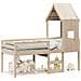 Letto a Soppalco con Tetto 90x200 cm in Legno di Pino - Foto miniatura 1