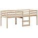 Letto a Soppalco con Tetto 90x200 cm in Legno di Pino - Foto miniatura 5