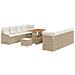 Set Divano da Giardino con cuscino 11 pcs Beige Poly Rattan - Foto miniatura 1