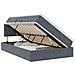 Letto con Contenitore Grigio scuro 120 x 190 cm Velluto - Foto miniatura 1