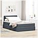 Letto con Contenitore Grigio scuro 120 x 190 cm Velluto - Foto miniatura 2