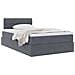 Letto con Contenitore Grigio scuro 120 x 190 cm Velluto - Foto miniatura 3
