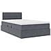 Letto con Contenitore Grigio scuro 120 x 190 cm Velluto - Foto miniatura 5