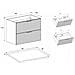 Mobile bagno sospeso per lavabo 80 cm con top - FLOW nero con frontale scanalato (soft close) - Foto miniatura 2