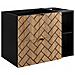 | Mobiletto 80 cm - Marron Mat - Mobili bagno - Mobili bagno - Mobiletti - Senza ripiano - Libreria nera - Foto miniatura 1