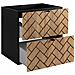 | Mobiletto 80 cm - Marron Mat - Mobili bagno - Mobili bagno - Mobiletti - Senza ripiano - Libreria nera - Foto miniatura 4
