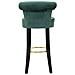 Sgabello Da Bar Luxy Verde In Velluto E Legno Con Profili Dorati - Foto miniatura 6