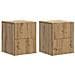 Mobiletto da notte a muro con cassetto 2 pcs Rovere Artigianale - Foto miniatura 1
