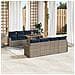 Set Divano da Giardino 7 pz grigio e blu navy - Foto miniatura 2