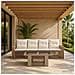Set Divano da Giardino 5 pz Beige e Bianco Crema polyrattan - Foto miniatura 8
