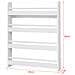 Libreria Bianca Legno, Libreria A Muro Porta Libri Bambini 4 Ripiani, L60*a80*p12cm Kmb08-k-w - Foto miniatura 2